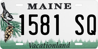 ME license plate 1581SQ