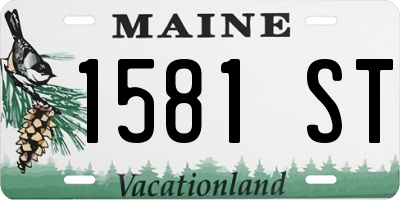 ME license plate 1581ST