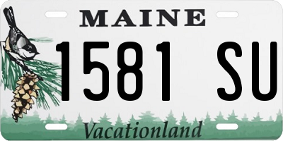 ME license plate 1581SU