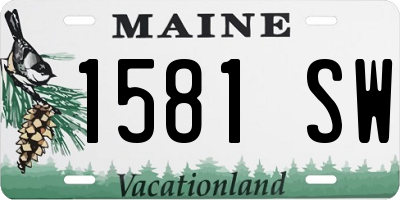 ME license plate 1581SW