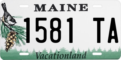 ME license plate 1581TA