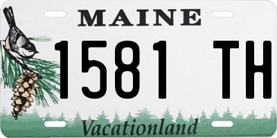 ME license plate 1581TH