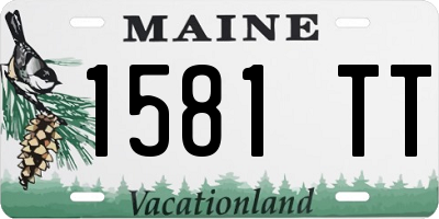 ME license plate 1581TT