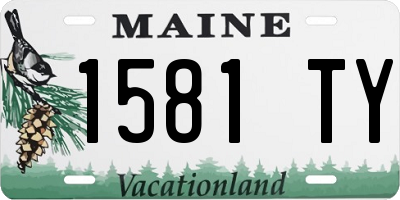 ME license plate 1581TY