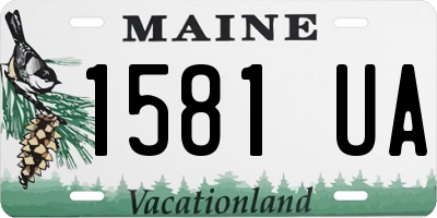 ME license plate 1581UA