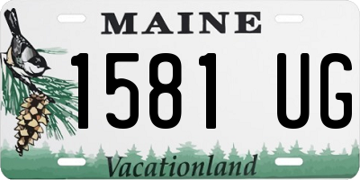 ME license plate 1581UG