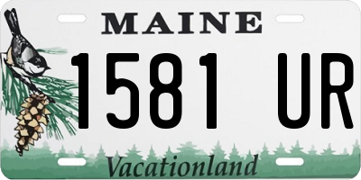 ME license plate 1581UR