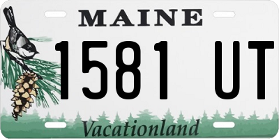 ME license plate 1581UT