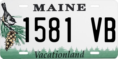 ME license plate 1581VB