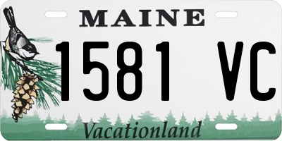 ME license plate 1581VC