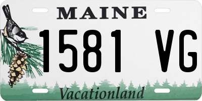 ME license plate 1581VG