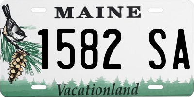 ME license plate 1582SA