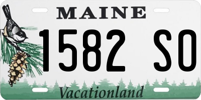 ME license plate 1582SO