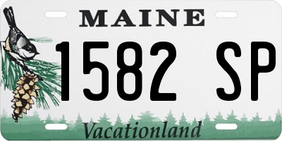 ME license plate 1582SP