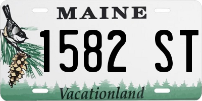 ME license plate 1582ST