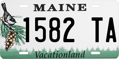 ME license plate 1582TA