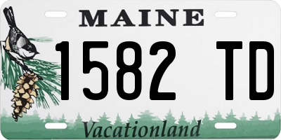 ME license plate 1582TD