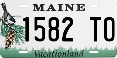ME license plate 1582TO