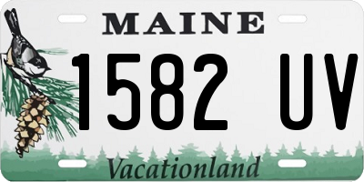 ME license plate 1582UV