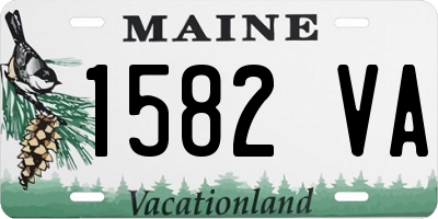 ME license plate 1582VA