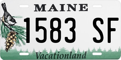 ME license plate 1583SF