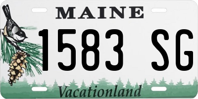 ME license plate 1583SG