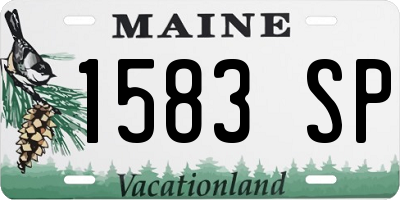 ME license plate 1583SP