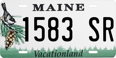 ME license plate 1583SR