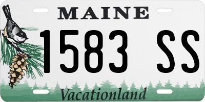 ME license plate 1583SS