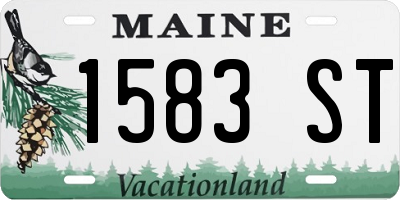 ME license plate 1583ST