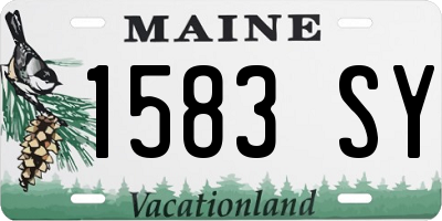 ME license plate 1583SY