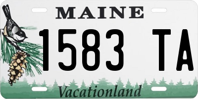 ME license plate 1583TA