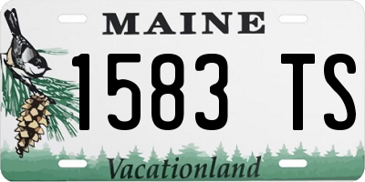 ME license plate 1583TS