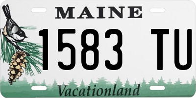 ME license plate 1583TU