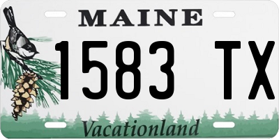 ME license plate 1583TX