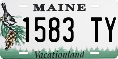 ME license plate 1583TY
