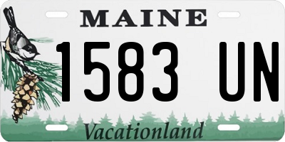 ME license plate 1583UN