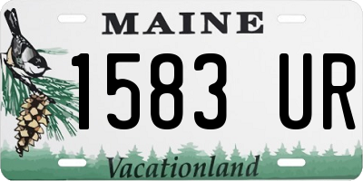 ME license plate 1583UR