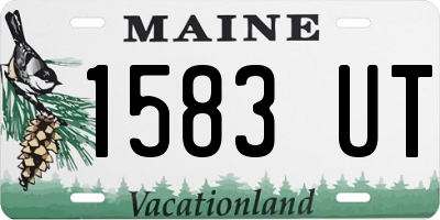 ME license plate 1583UT