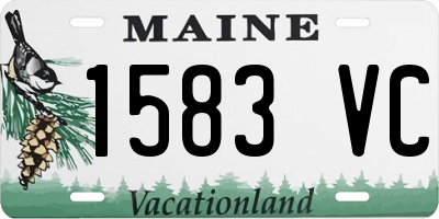 ME license plate 1583VC