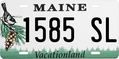 ME license plate 1585SL