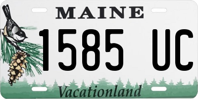 ME license plate 1585UC