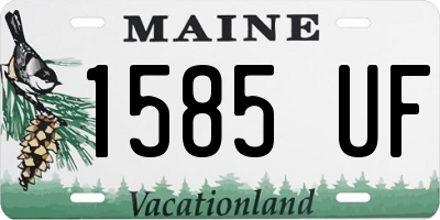 ME license plate 1585UF