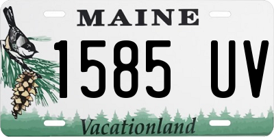 ME license plate 1585UV