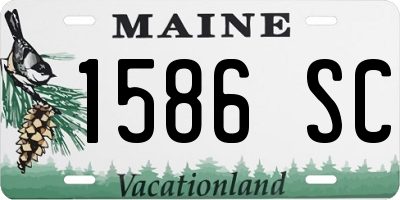 ME license plate 1586SC