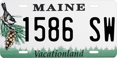 ME license plate 1586SW