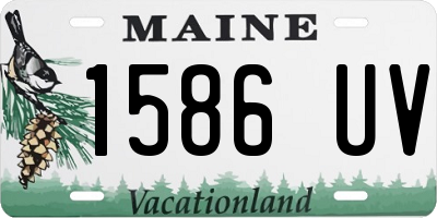 ME license plate 1586UV