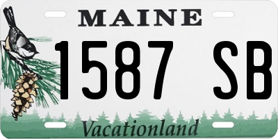 ME license plate 1587SB