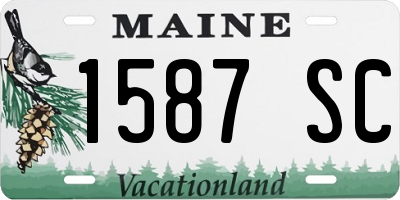 ME license plate 1587SC