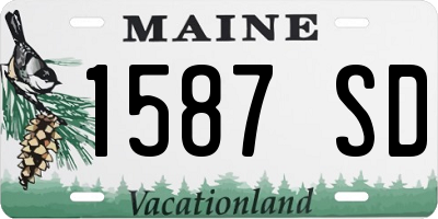 ME license plate 1587SD